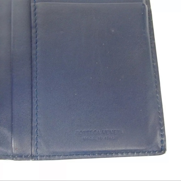 AUTH Bottega Veneta Bifold Wallet Blue - Picture 5 of 8